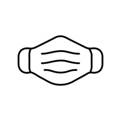 Protective face mask line icon