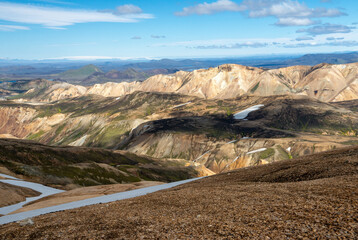 Volcanic mountains of Landmannalaugar in Fjallabak Nature Reserve. Iceland