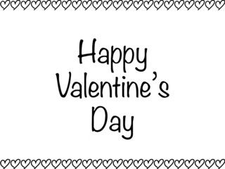 Happy Valentine’s Day, black and white
