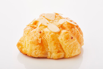 Croissant on white.