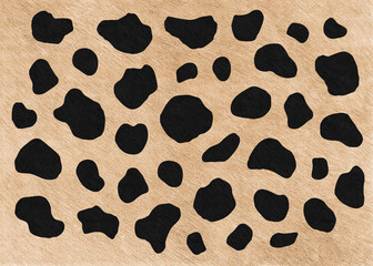 Cow skin pattern cream and black