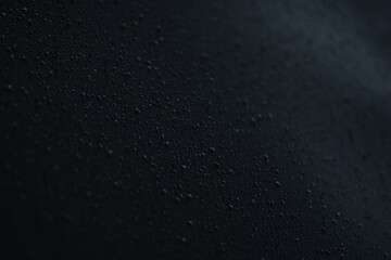 rain water drops on metal surface in selective focus