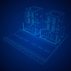 City building real estate concept.