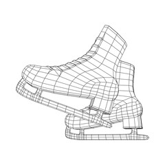 Classic ice figure skates sport equipment