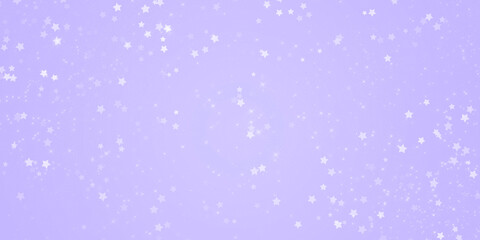cute childish delicate charming light lilac background with small white stars and sparks