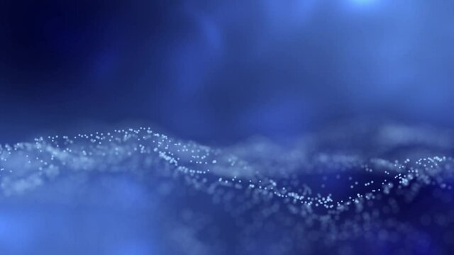 Tilt shift particles waving backgorund