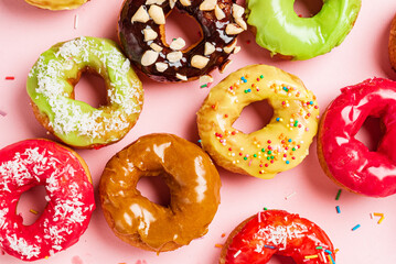 Homemade Round Glazed Donuts Ready to Eat