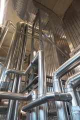 Naklejka premium external pipes and pipes for hot and cold water