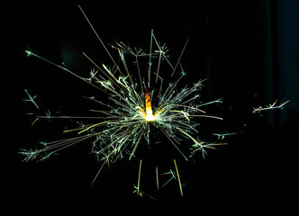 sparkler on black