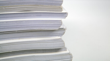 stack of white paper documentation business concept