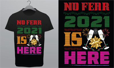 Happy New year and Christmas T-shirt Royalty Branding Design Template.