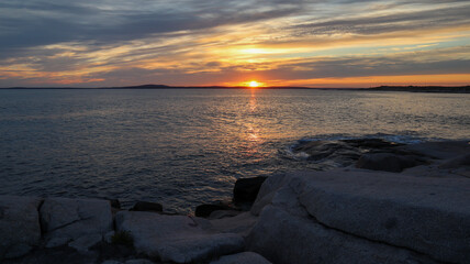 sunset over the sea