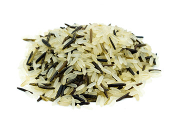 Wild rice isolated on white background