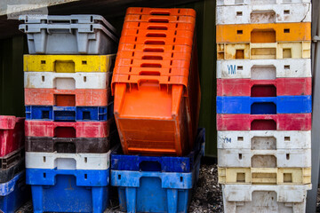 crates stacked up