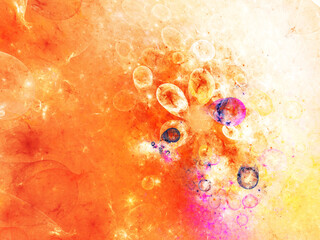 orange abstract fractal background 3d rendering illustration