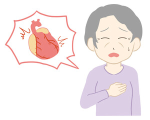 動悸　心臓付き　高齢女性(線無し)