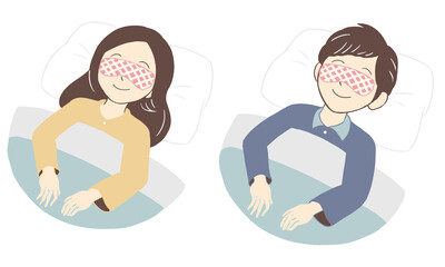 アイマスクをして寝る(線無し)