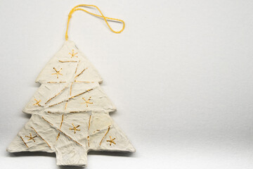 Christmas tree toy on a white background
