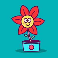 cute doodle flower designs  for coloring, backgrounds, stickers, logos, symbol, icons and more
