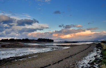 Beautiful seascape of Brittany at Plougrescant. France