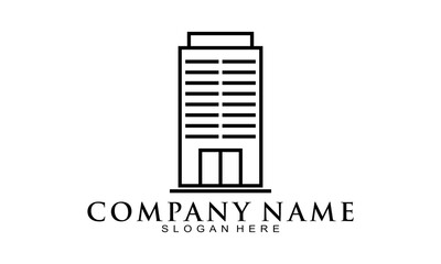 Building illustration vector logo