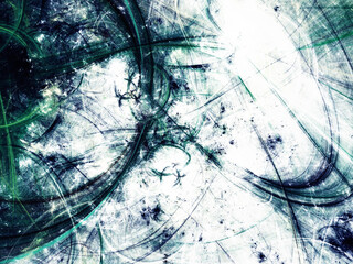 green abstract fractal background 3d rendering illustration