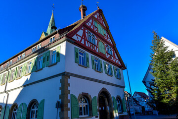 Rathaus Renningen im Landkreis Böblingen / Baden-Württemberg  