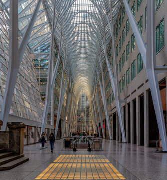 Toronto, Canada - June 06, 2018: Brookfield Place In Downtown Toronto. Brookfield Place Is An Office Complex Covering An Entire Block In The Financial District Of Toronto.