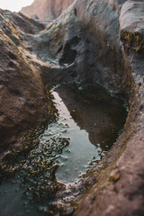 water flowing over rocks