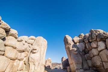 Gates in Hattusa, capital of the Hittite Civilization - Corum, Turkey
