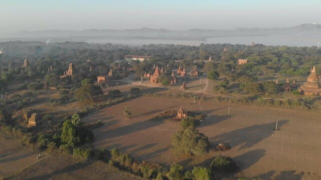 Aerial view of Old Bagan temple site.