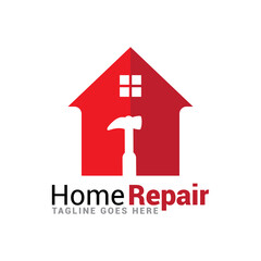 Home Repair construction logo icon vector template.