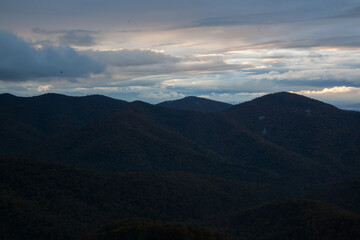 Fototapeta premium Mountain and sky above
