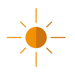 sun icon isolated vector design