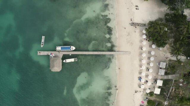 Aerial view of of pontoon.