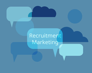 recruitment marketing for employer branding in human resources vector