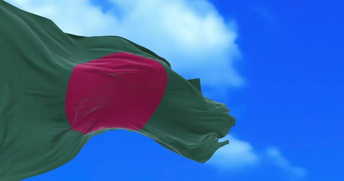 Seamless loop of Bangladesh flag.	