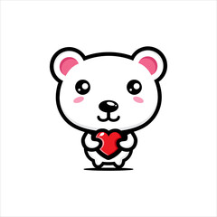 Obraz na płótnie Canvas cute bear character design