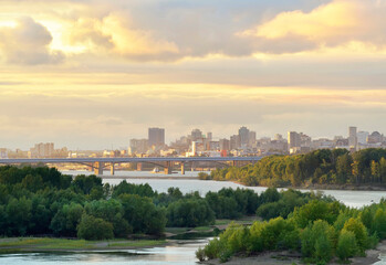 Fototapeta premium Novosibirsk on the Ob river