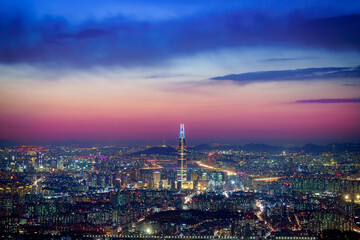 Fototapeta na wymiar Seoul city skyline