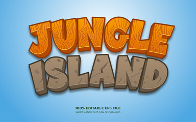 Jungle Island editable text style effect