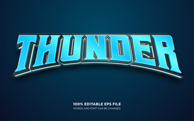 Thunder editable text style effect 