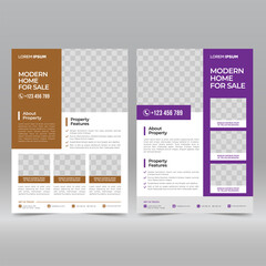 Real estate flyer design template	
