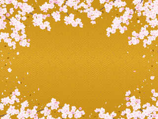 紗綾型文様の背景と桜