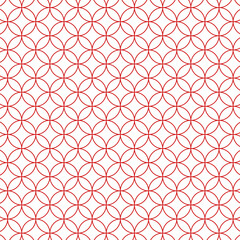 花七宝模様　白×白×赤