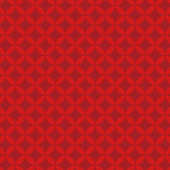 花七宝模様　赤×赤　