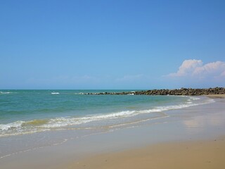 The Beach and blue sky in the daytime(Morondava, Madagascar)