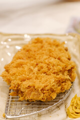 Tonkatsu, Japanese food. Breaded pork cutlet.