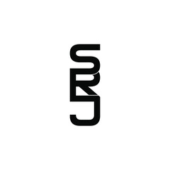 srj letter original monogram logo design