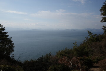 Fototapeta na wymiar 日本の岡山県の王子が岳の景色